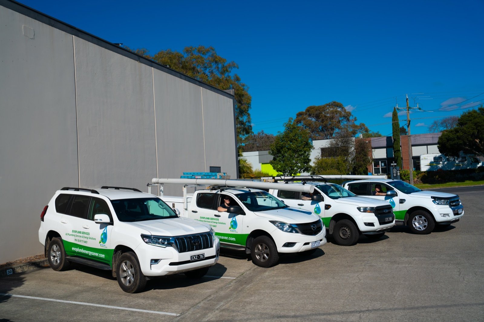 EvoPlumb Services branded fleet