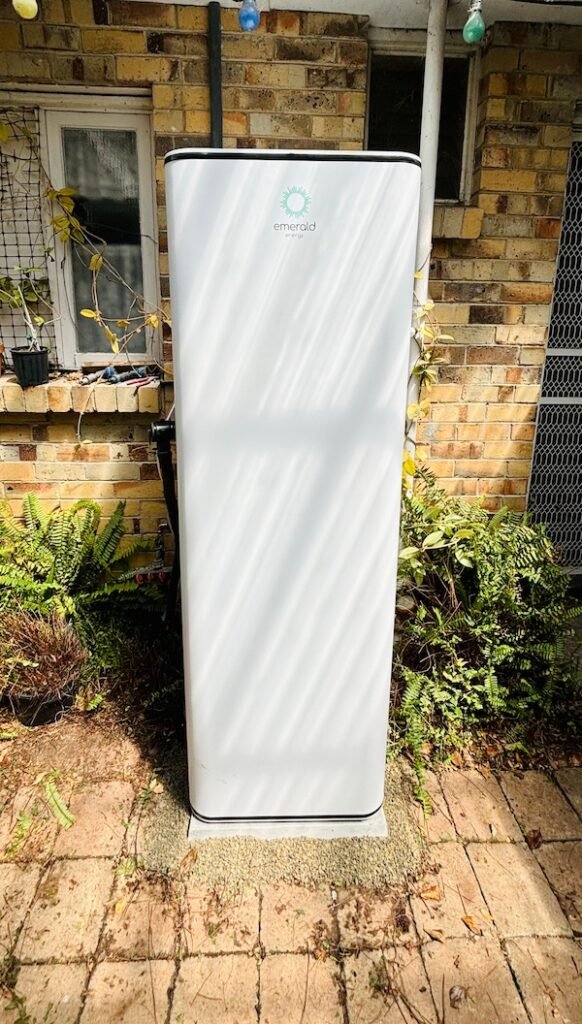 Recently installed heat pump hot water system